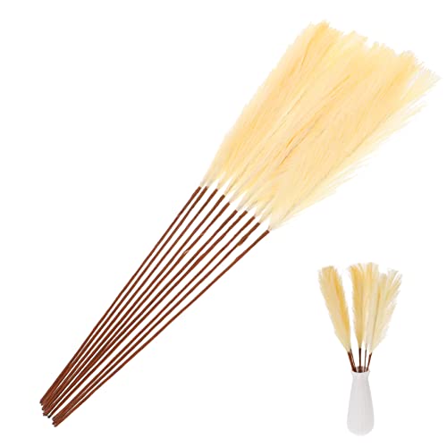 10 piezas de plumas secas decorativas boho artificiales miniatura 1