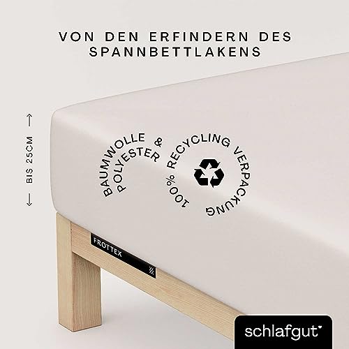 schlafgut Frottex Spannbettlaken 140x200 cm Frottee Baumwolle, Sand Light – Ansicht 2