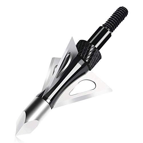 Owt Hunting Broadheads, 3 Fixed Blades 100 Grain Broadheads, Boost Hunting Power And Penetration,Ideal For Traditional Bows And Compound Bow Arrows(6 Pack) #TOP1