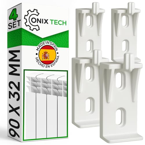 4 Piezas Soporte Radiador Pared de Aluminio Fabricado...