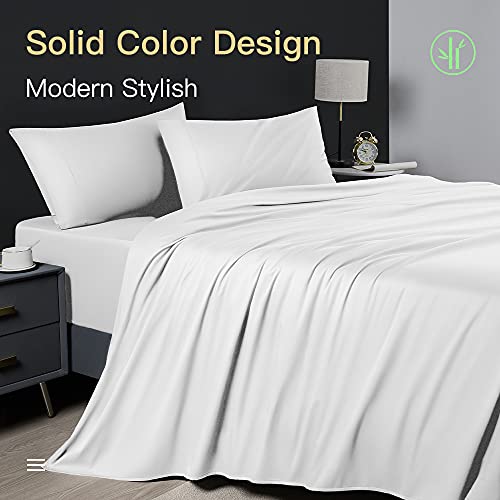 image for Shilucheng Cooling Breathable Bamboo_ Bed Sheets Set - Queen Size,1800