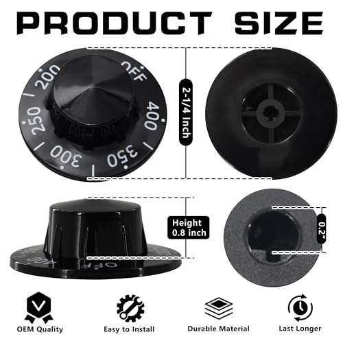 image for ZNTVW APW 300229 Thermostat Stove Knob Dial - Off/200-400°F Replaceme