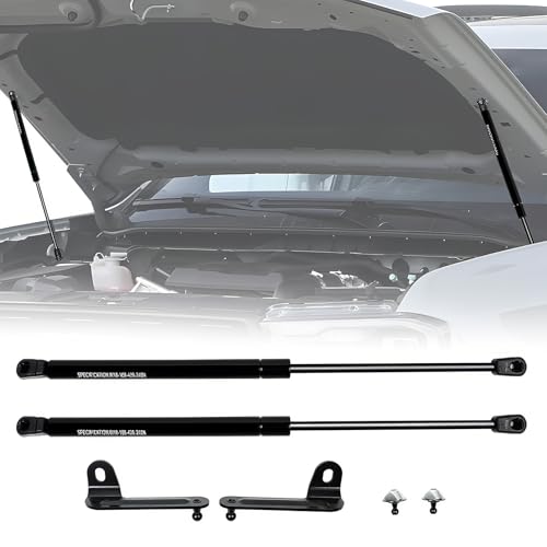 JHD-TOGO Front Hood Struts Kit for Ford Ranger 2024+ No Drill Hydraulic Lift Supports Black Powder Coated Brackets & Durable Gas Springs Compatible with Ford Ranger Accessories 2024-2026 2 PCS