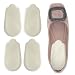 Dr. Foot's Orthopedic Medial & Lateral Heel Wedge Silicone Insoles for Supination & Pronation - O/X Type Leg Corrective Gel Adhesive Inserts - 2 Pairs (Beige)