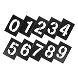 DIYEAH 10 Stück Teiliges Großes Zahlenschablonen aus PVC Wiederverwendbare Hohle Sprühfarbe...