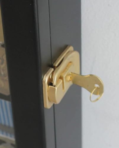 Displaygifts 49 Golf Ball Display Case Cabinet Wall Rack Holder Solid Wood Frame With Lockable Glass Door, Wall Mounted Or Stand A Counter Top Black Finish Great Golfer's Gift #TOP6