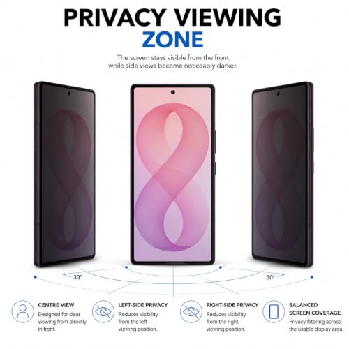 Image of FIRST MART Privacy Tempered Glass for Samsung Galaxy Z Fold 8 Ultra | Anti-Spy Screen Protector, Edge-to-Edge 9H Scratch Protection, Case-Friendly, Bubble-Free | Pack of 1