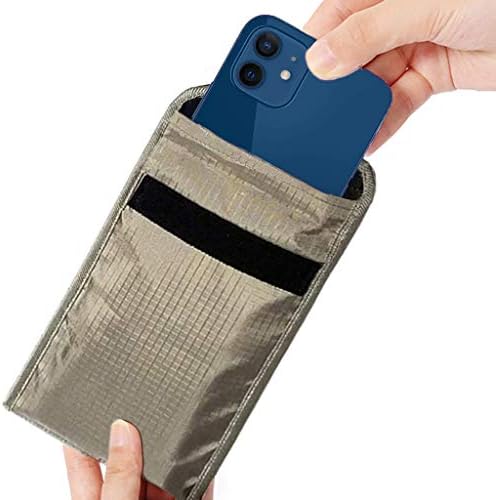 Dehis Faraday Bag Anti Radiation Cell Phone Sleeve Pregnant Cell Phone GPS EMF RFID Signal Blocking Bag Compatible with iPhone 14 pro Shielding Pouch Privacy Protection Wallet
