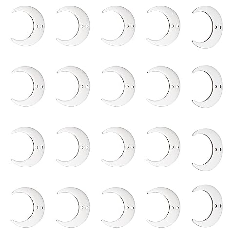 UNICRAFTALE 20pcs Moon Shape Connectors Cover