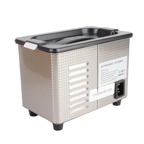 Limpiador Ultrasónico de 800ml, 40KHz Gran Capacidad Limpiador Profesional de Joyas de Acero Inoxidable con Pies de Goma Antideslizantes, Máquina Limpiadora de Piezas de 50W (EU)
