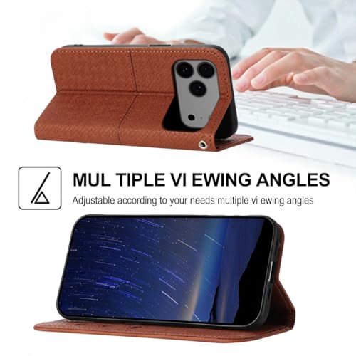Étui en cuir iPhone 15 Pro au motif élégant et finitions noires - 6