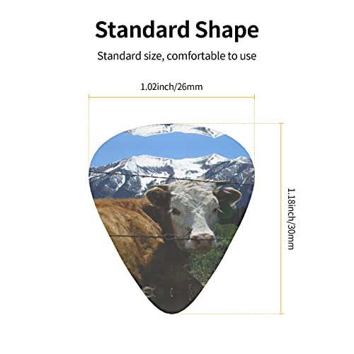 Ensemble de 12 médiators de guitare vache Animal de ferme pour guitare acoustique, guitare électrique, contrebasse… - Les Beatles, Paul McCartney, John Lennon, RIngo Starr, George Harrison Ensemble de 12 médiators de guitare vache Animal de ferme pour guitare acoustique, guitare électrique, contrebasse… – Image 5
