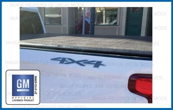 Decal Mods 4x4 Truck Decals Stickers Grey Replacement for Chevy Silverado/GMC Sierra (2019-2022) Bedside (Set of 2) FG5A2