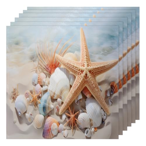 Servilletas de tela multicolor 50.5 x 50.5 cm pack 6 miniatura 1
