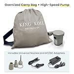 King Koil Luxury Inflatable Toddler Travel Bed with Built-in Safety Bumper, Portable Air Mattress Airbed for Kids Travel, Includes High-Speed Pump - Black, 1-Year Manufacturer Warranty - Image 5