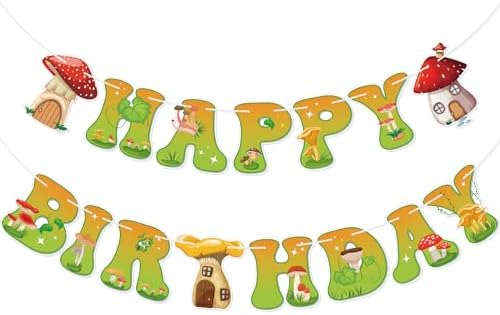 GXSOVSO Mushroom Cupcake Toppers - 28PCS Colorful Cardstock Toppers For Birthdays & Showers
