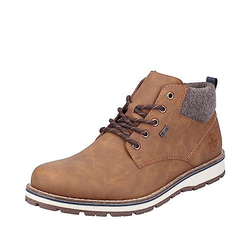 Rieker Men Ankle Boots 38419, Men´s Lace-up Ankle Boot,Water Repellent,riekerTEX,Half-Boot,lace-up Bootie,Transition Shoe,Brown (Braun / 24),43 EU / 9 UK