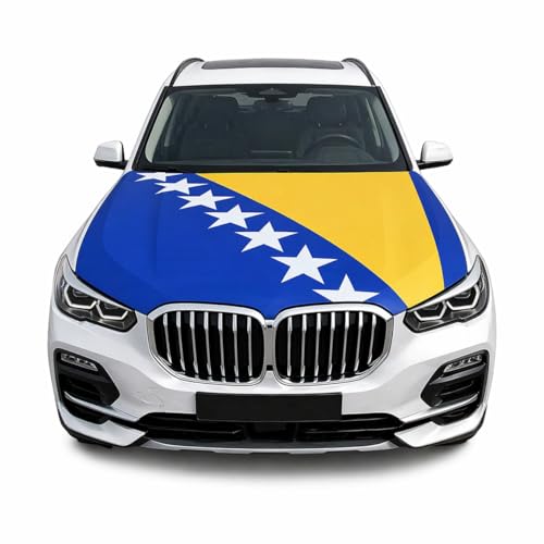 Bosnische Motorhauben Flagge - Autoflagge Bosnien - Bosnische Autoflagge - Bosnien Flagge