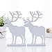 GMBYLBY Two Piece Elk Pattern Bookend Set Bookends for Heavy Books Non-Slip Metal Bookends Decorative Bookends for Offices Home Book Holder for Shelf Decor, Black