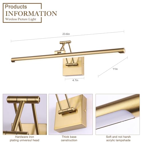 Aplique de pared para iluminar cuadros de forma directa con brazo ajustable 4