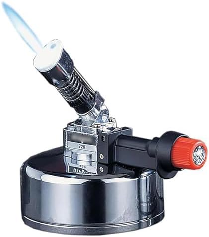 Bunsen - Quemador de encendido electrónico inflable, temperatura de llama de hasta 1300 °C, capacidad de combustible de 35 g, inclinación para laboratorios, medicina, hardware