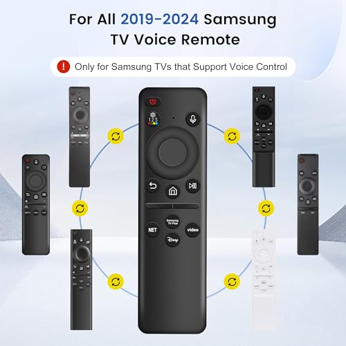 Image of Replacement Samsung Smart TV Remote, Universal Remote Control Rechargeable Compatible with Frame, Crystal 4K UHD, Neo QLED 4K /8K, OLED & QLED Models with Voice Control