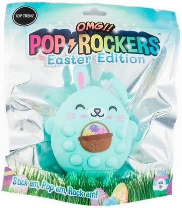 Top Trenz OMG Bunny Rabbit Pop Rockers Pop Fidgety Juguete perfecto para premios y recuerdos de fiesta (solo Oswald The Mint Bunny)