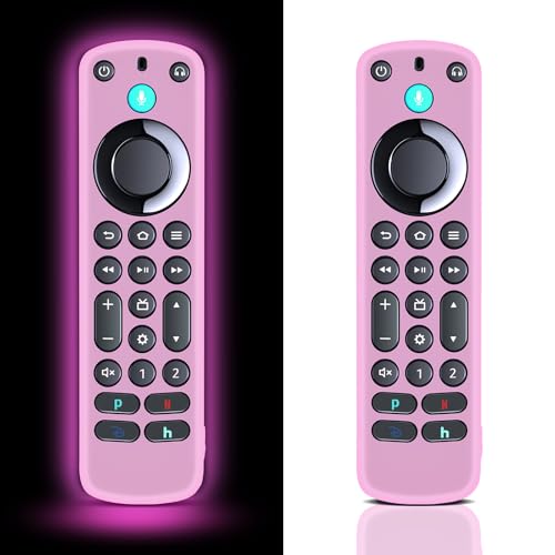 Lot de 2 Coques de Protection en Silicone pour télécommande TV Fire Smart TV Glow in The Dark, Coque à Distance pour Fire Smart TV Pro Voice Smart TV Fire...