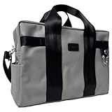 [森野帆布] SF-0781 コンテナボストンバッグミニ ２WAY 防水素材 ショルダーバッグ ボストンバッグ ゴルフバッグ 旅行 日本製 (グレー×ブラック)