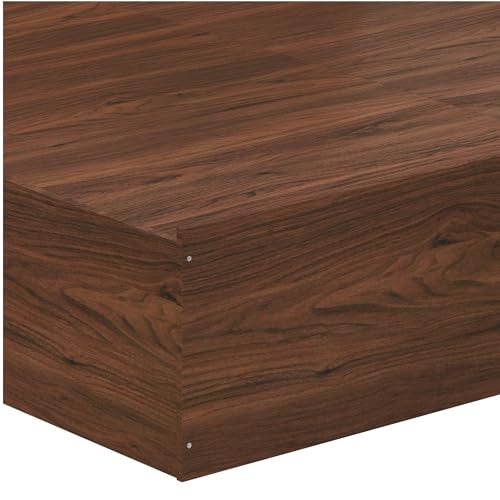 Image of Amazon Brand - Solimo Altamore Engineered Wood King Bed with Headboard and Box Storage (Walnut Finish)