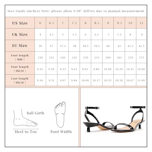 Image of Women Kitten Heel Sandals Ankle Strap Heeled Sandals Square Open Toe Dress Party Shoes