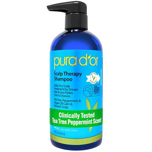 PURA D'OR Scalp Therapy Shampoo Hydrates & Nourishes Scalp - Scalp Shampoo For Itchy Flaky Scalp...