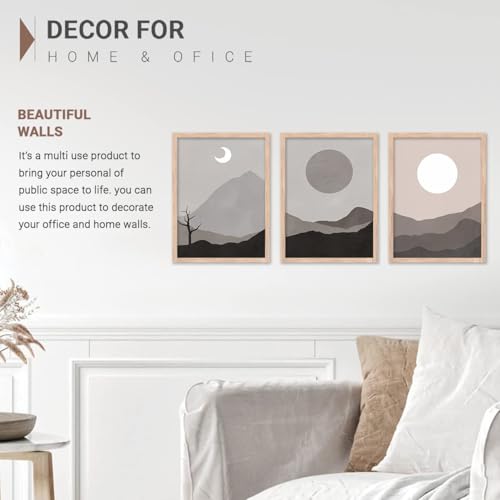 Image of kotart Modern Framed Painting for Wall Decoration - Living Room, Bedroom Art - Big Size Decor (Multi, Framed) Set of 3 (Art 9, 19x25 inch)