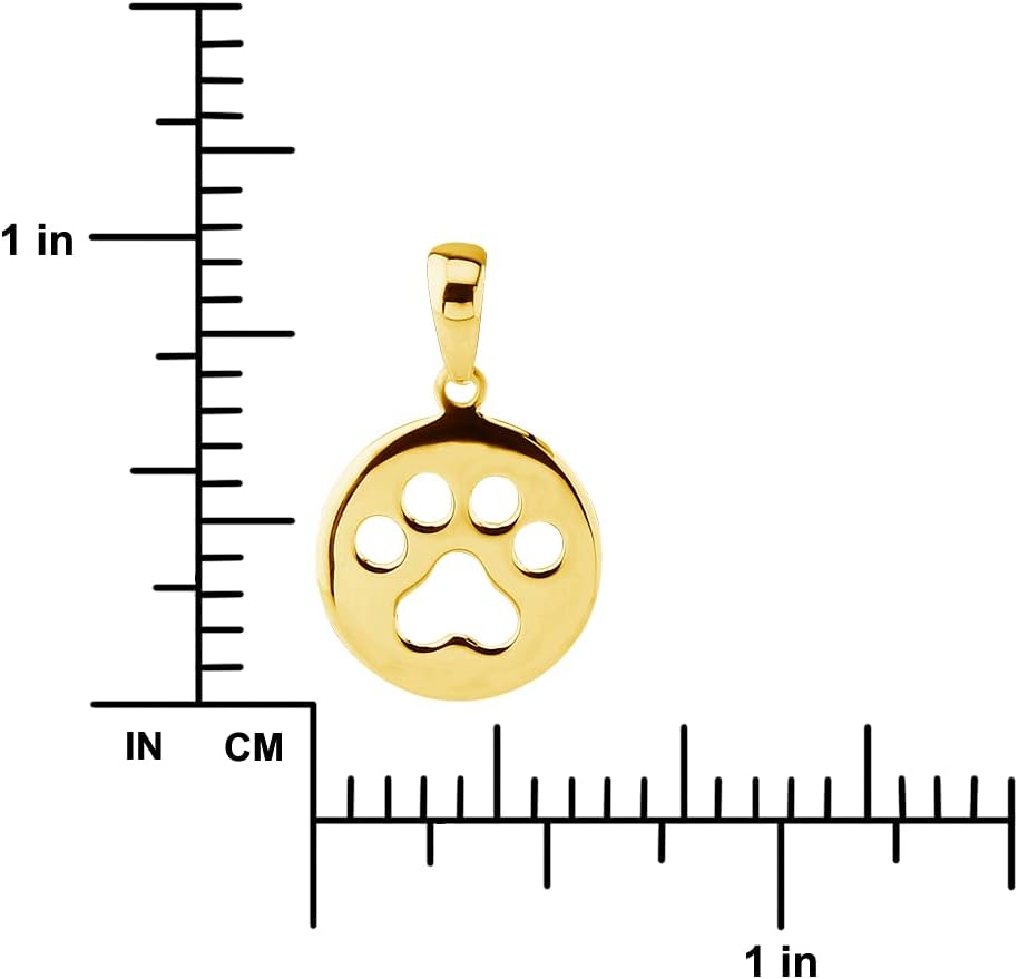 925 Sterling Silver Dog Paw Print Pendant Necklace, Cute Sterling Silver Chain Necklace for Women - Image 3