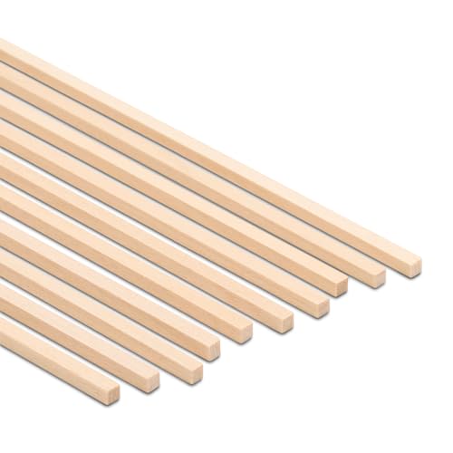Wood Square Dowel Rods 1/8 inch x 36 Pack of 25 Wooden Craft Sticks for Crafts and Woodworking by Woodpeckers