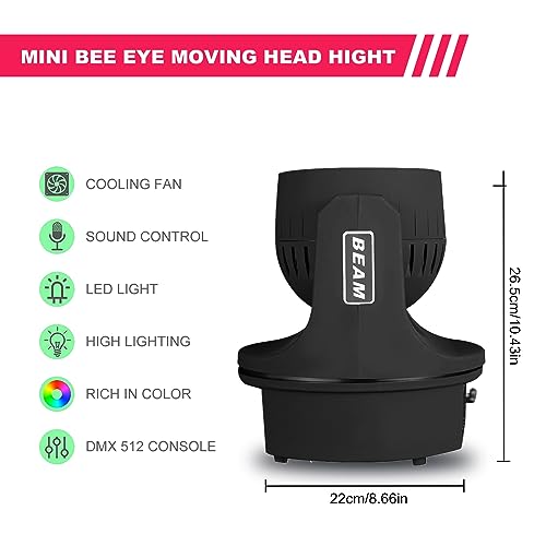 6X15W Mini Bee Eye Moving Head Dj Light, 90W Led Rgbw Stage Light Rotate Beam Spot Effect, Dmx Sound Activated Remote Control For Parties Wedding Bar Church Show (Rgbw 4In1) #TOP4