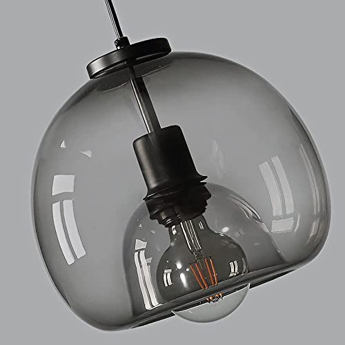 Lámpara colgante ajustable E27 con doble acristalamiento Times para comedor 6