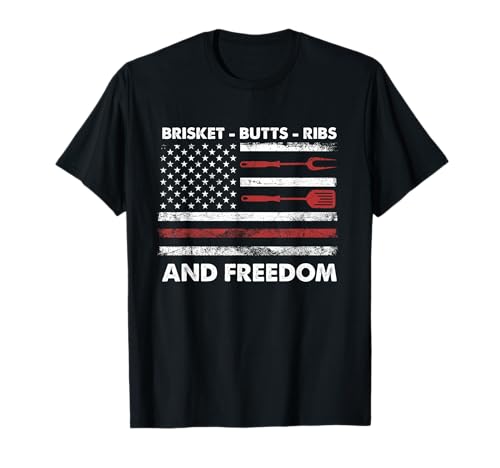 4th of July BBQ Grilling Cookout Brisket Butts Ribs Freedom T-Shirt