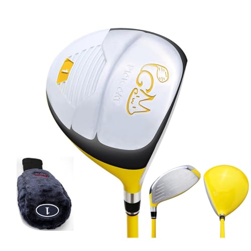 Golfschläger Holz Nr. 1, Driver/Hybrid für Rechtshänder, 3-12 Jahre, Anfänger, Jungen und Mädchen, mit Carbonschaft und Schlägerhaube