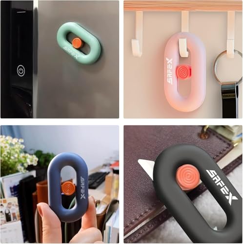Image of Box Cutter Retractable, Box Opener, Ceramic, Built-In Magnetic, Mini, Safety, Cute, Small, Package Opener for Women