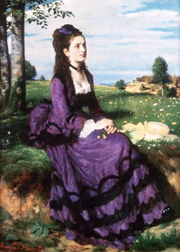 Imagen lienzo Dama in viola de Pál Szinyei Merse para decorar un salón sofisticado