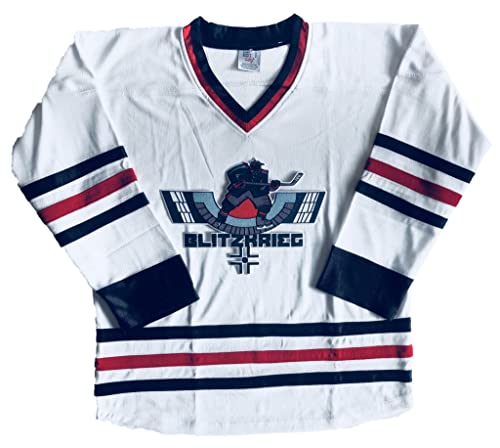 Blitzkrieg Hockey Jerseys - We are Ready to Customize with Your Name and Number (White, Adult Large)
