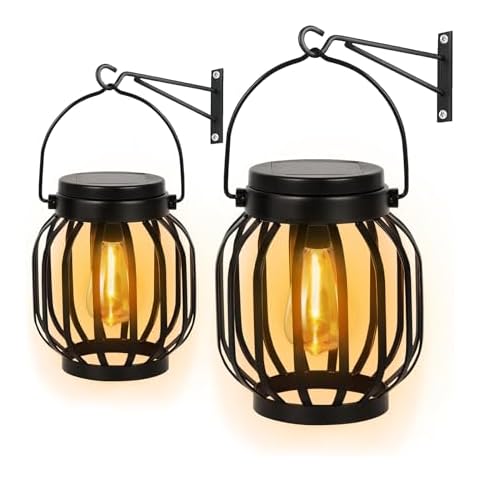Bawoo 2 Pack Metal Solar Lanterns Cover