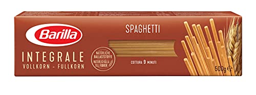 Barilla Pasta Integrale Spaghetti n.5 Vollkorn-Hartweizen mit natürlichen Ballaststoffen, 500 g
