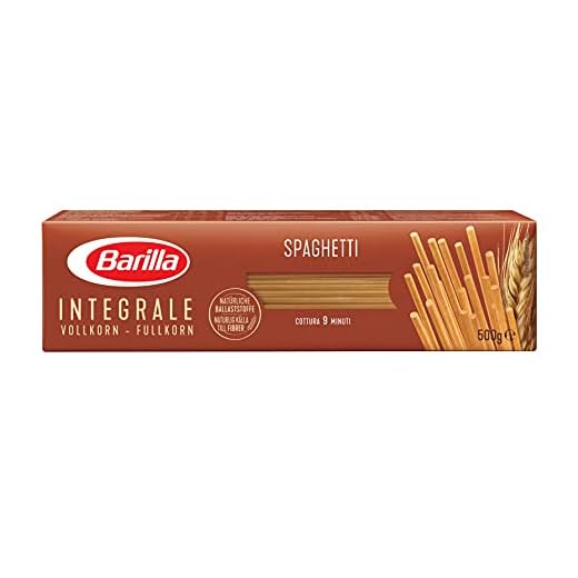 Barilla Pasta Integrale Spaghetti n.5 Vollkorn-Hartweizen mit natürlichen Ballaststoffen, 500 g