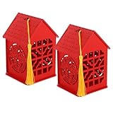 OUNONA Coffret De Bonbons De Mariage En Bois Style Chinois Décoratif Creux Pour Occasions Spéciales