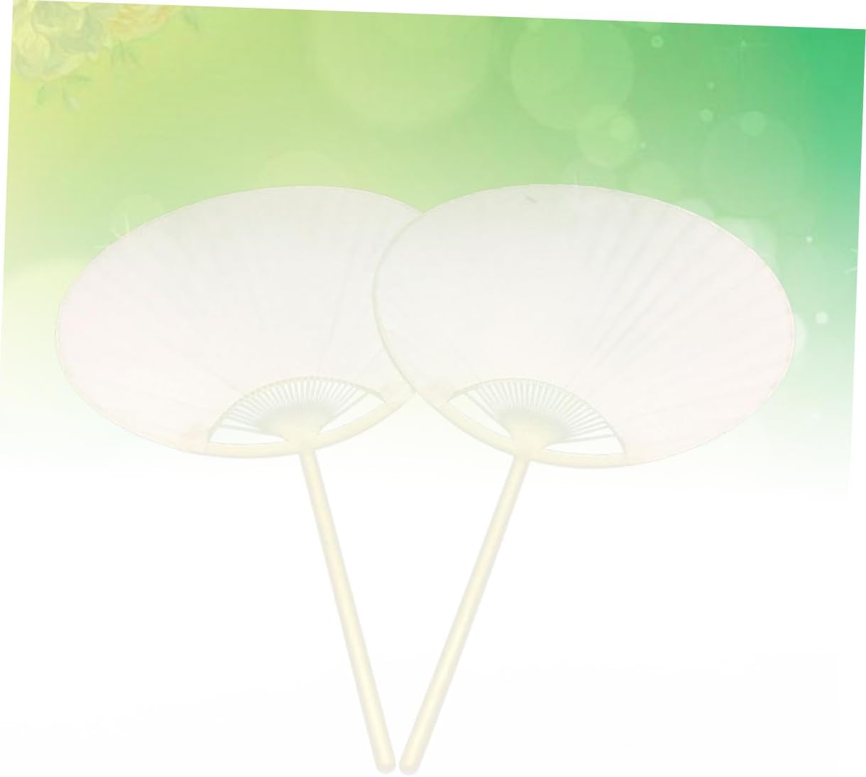 10pcs White Double-Sided Blank Paper Fans for Painting Projects Creative Art Supplies for Boy Girl for Kindergarten Crafts and Learning Activities