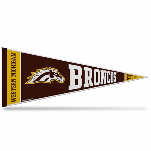 Rico Industries NCAA Western Michigan Broncos Rally 12" x 30" Felt Wall Décor Pennant - Great for Home/Bed Room/Man Cave Décor Rico Industries NCAA Western Michigan Broncos Rally 12" x 30" Felt Wall Décor Pennant - Great for Home/Bed Room/Man Cave Décor