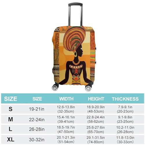 Travel Luggage Cover African Woman Elasticity Washable Baggage Covers Suitcase Protector Fits 18-32 Inch Luggage2