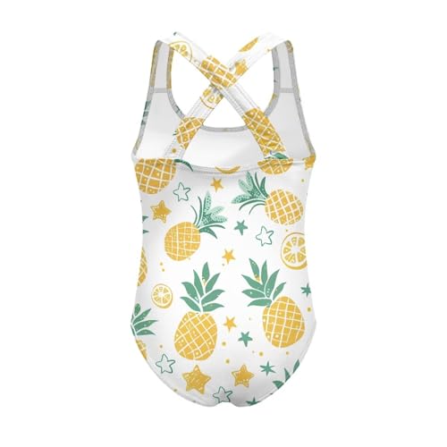 Image of Kid One Piece Swimsuit with Cross Back Girls Summer Sleeveles Swimwear for 5-14 Years